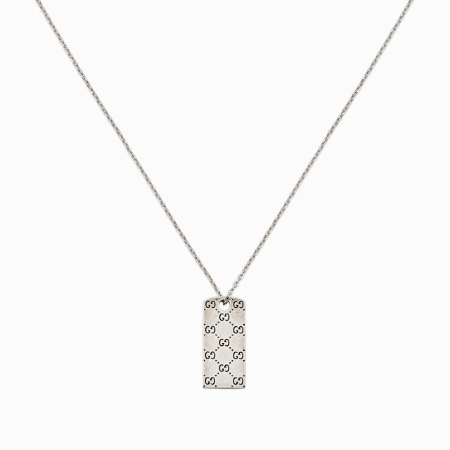 Collier à pendentif avec étiquette Gucci Signature