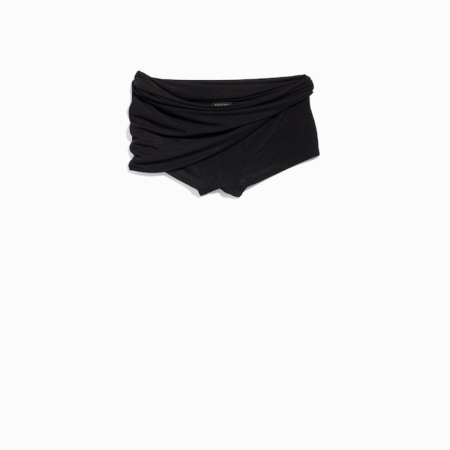 Crêpe jersey draped shorts