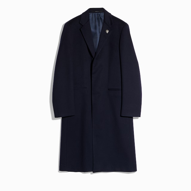 Single-breasted wool coat