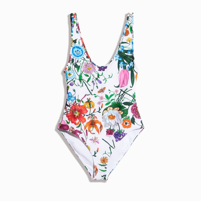 Printed sparkling jersey swimsuit