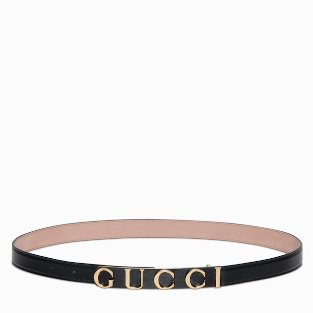 Thin belt with Gucci logo buckle