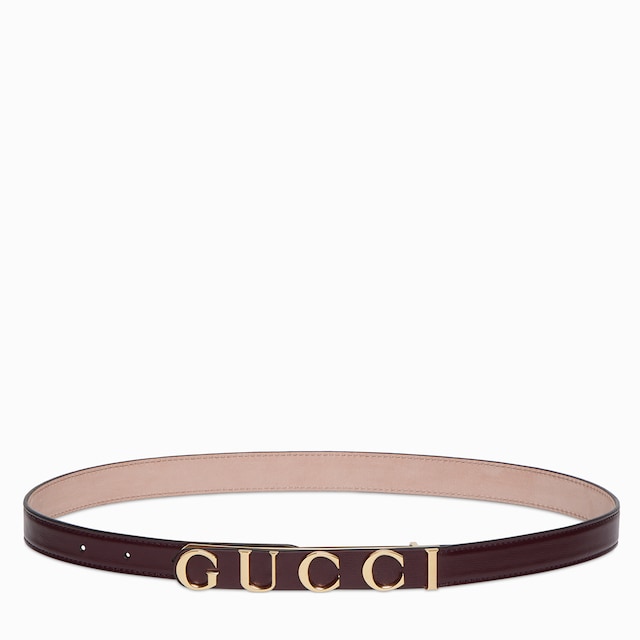 Thin belt with Gucci logo buckle