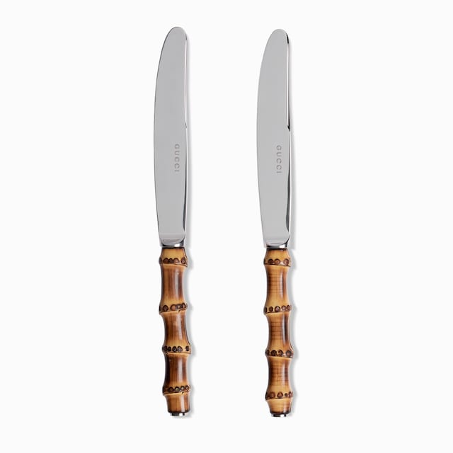 Bamboo dessert knife, set of two