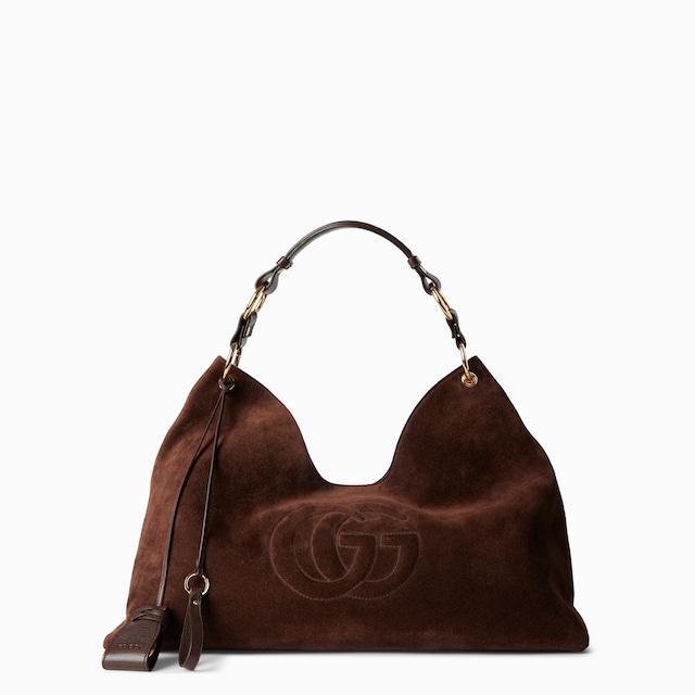 Large shoulder bag with Double G detail