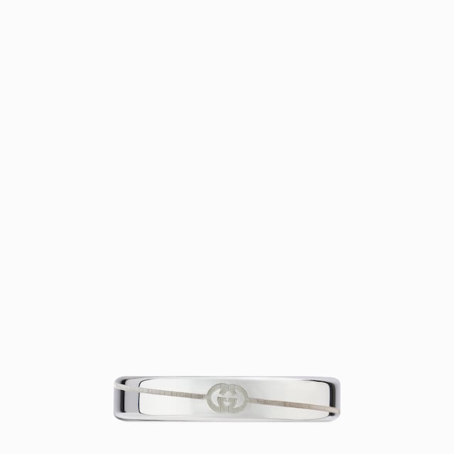 Diagonal Interlocking G thin ring