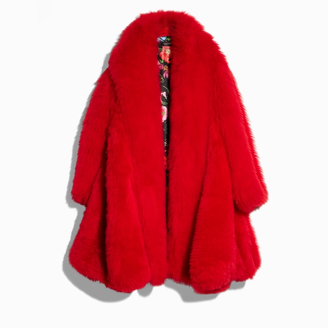 Long soft shearling coat