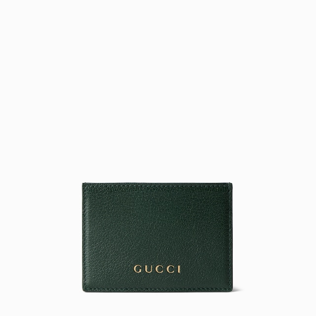 Tarjetero con letras Gucci