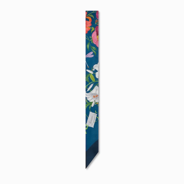 Printed silk twill ribbon