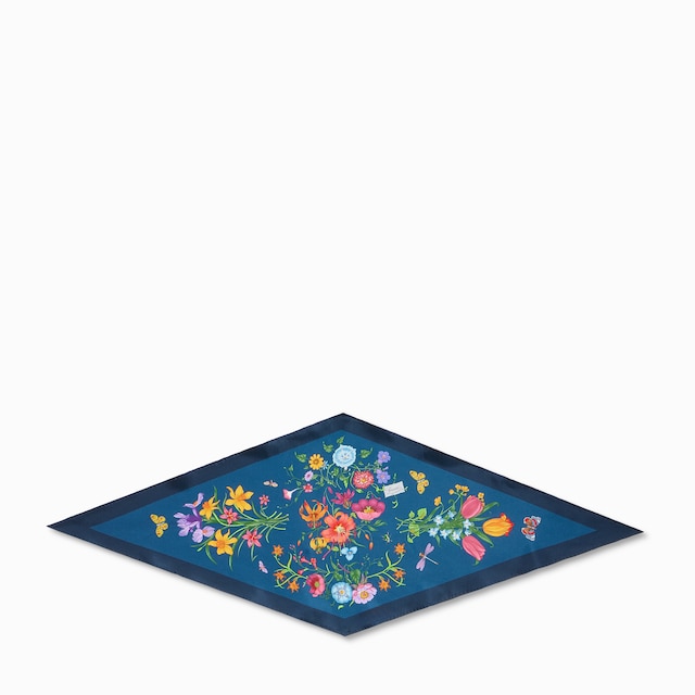 Printed silk twill scarf