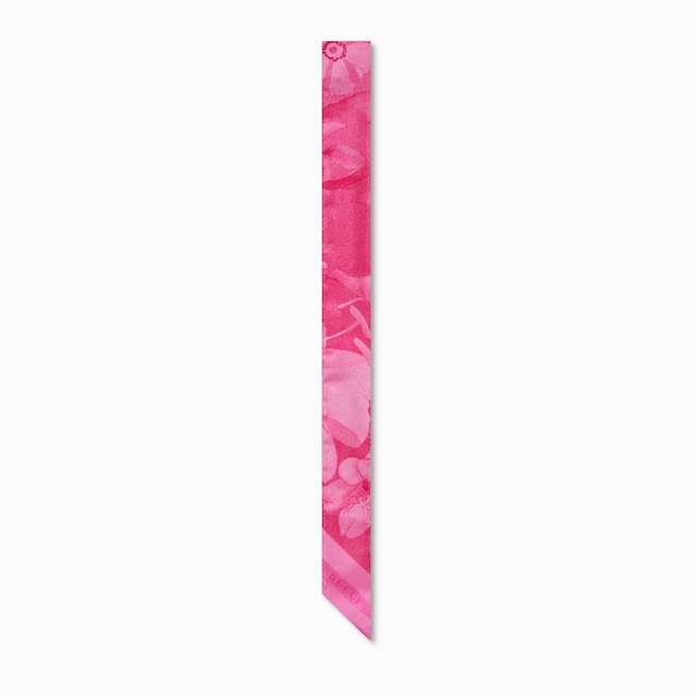 Printed silk twill ribbon