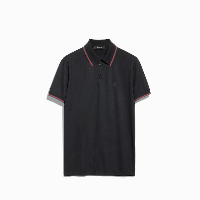 Poloshirt aus Seiden- und Baumwollmischung