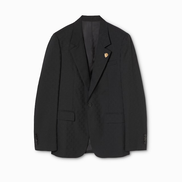 Veste à simple boutonnage en laine GG