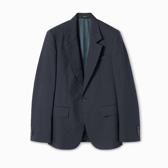 Veste à simple boutonnage en laine GG