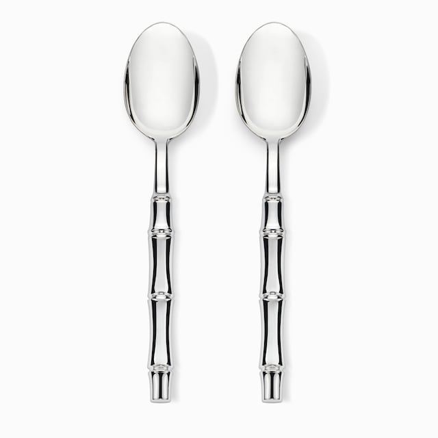 Spoons with bamboo motif, set of two