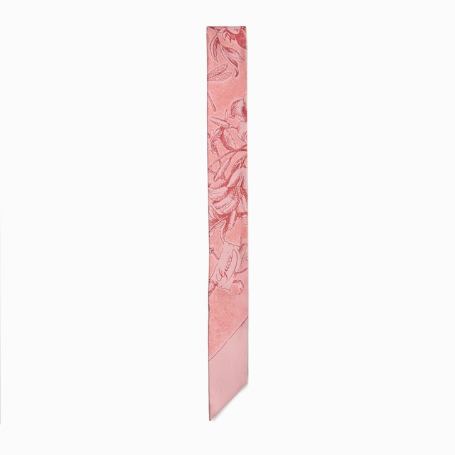 Printed silk twill ribbon