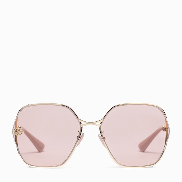 Low nose bridge fit oval-frame sunglasses
