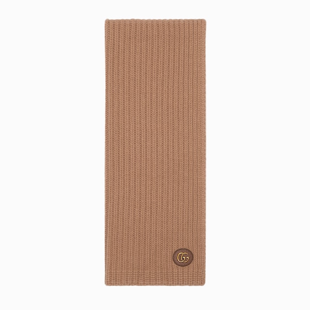 Sciarpa in lana e cashmere con Doppia G
