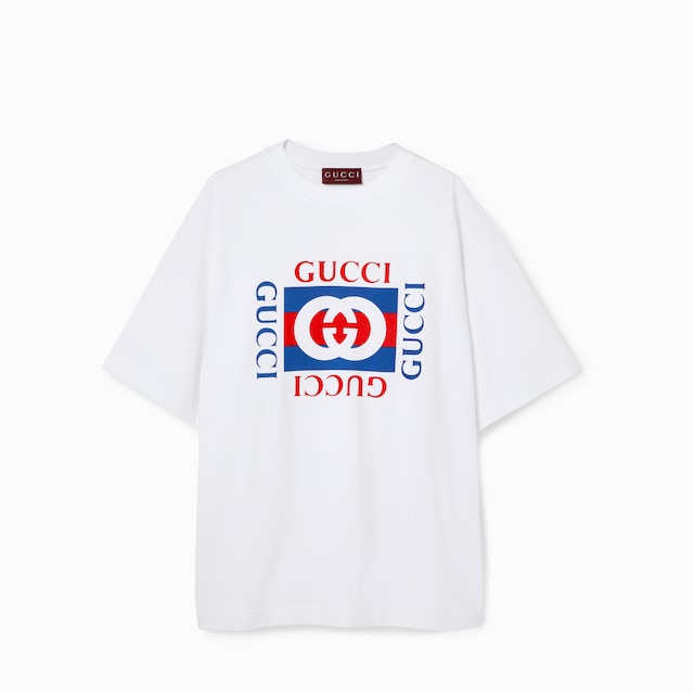 GUCCI プリント コットンジャージー Tシャツ