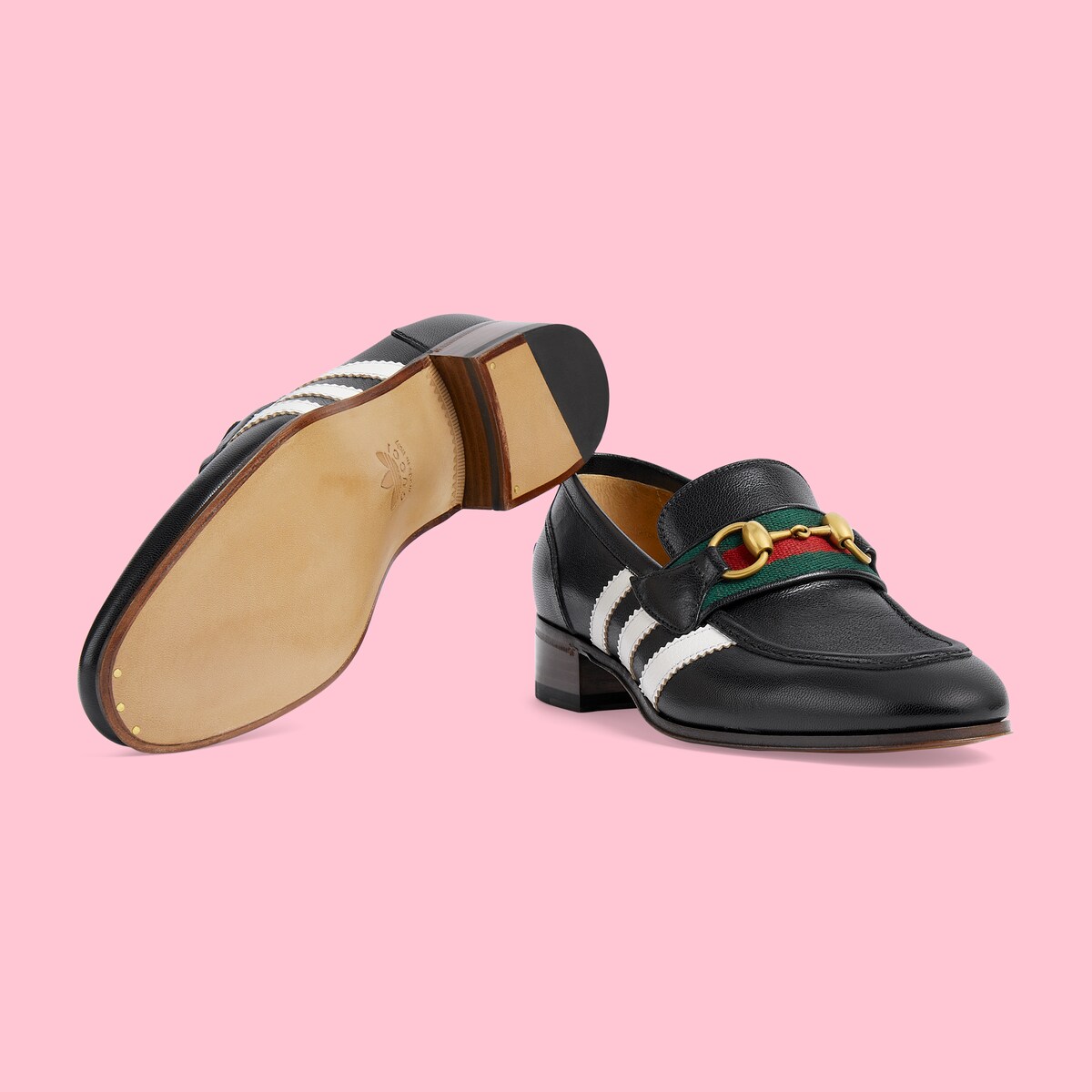 adidas x Gucci women's loafer in black leather GUCCI® US