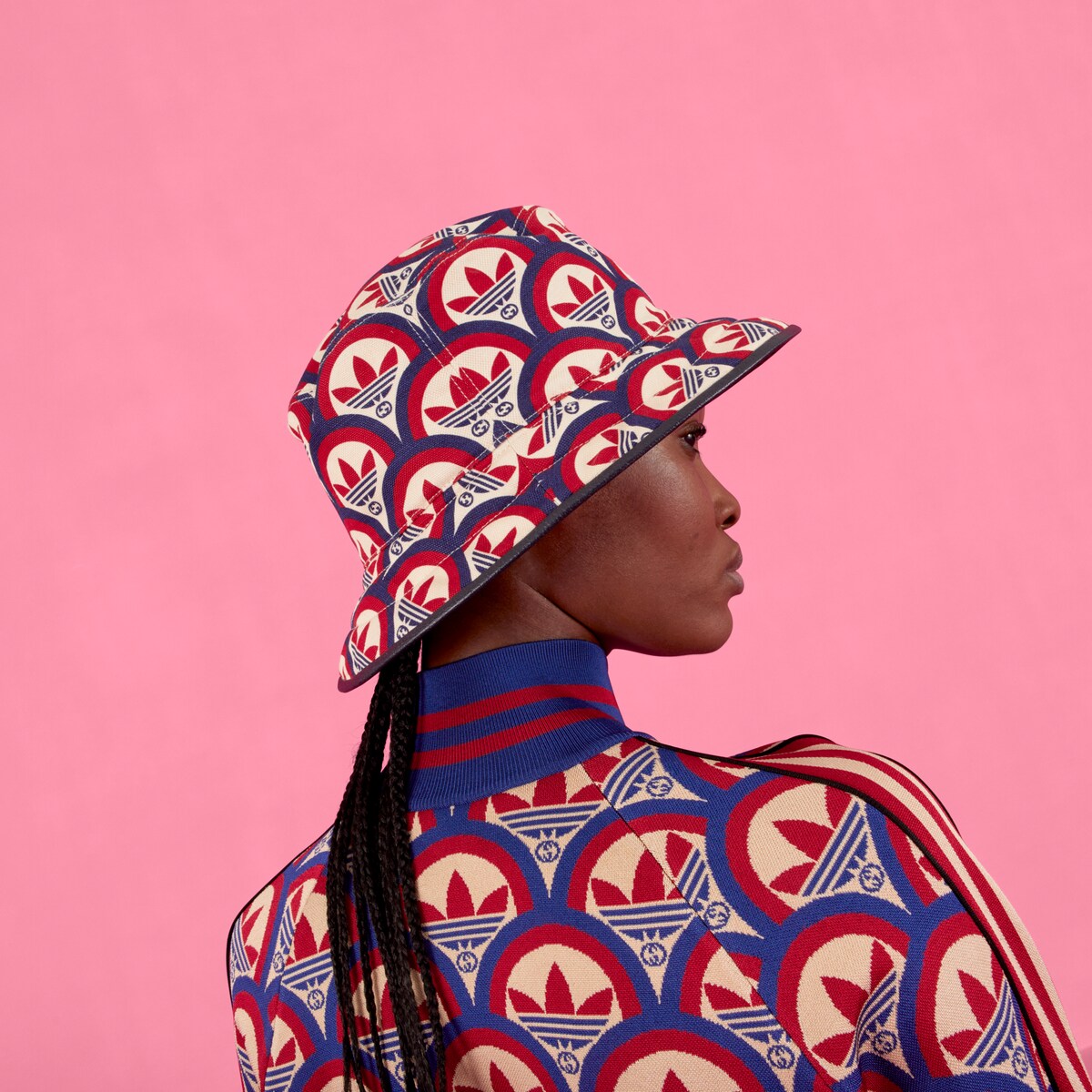 adidas x Gucci bucket hat in blue and red GUCCI® NZ
