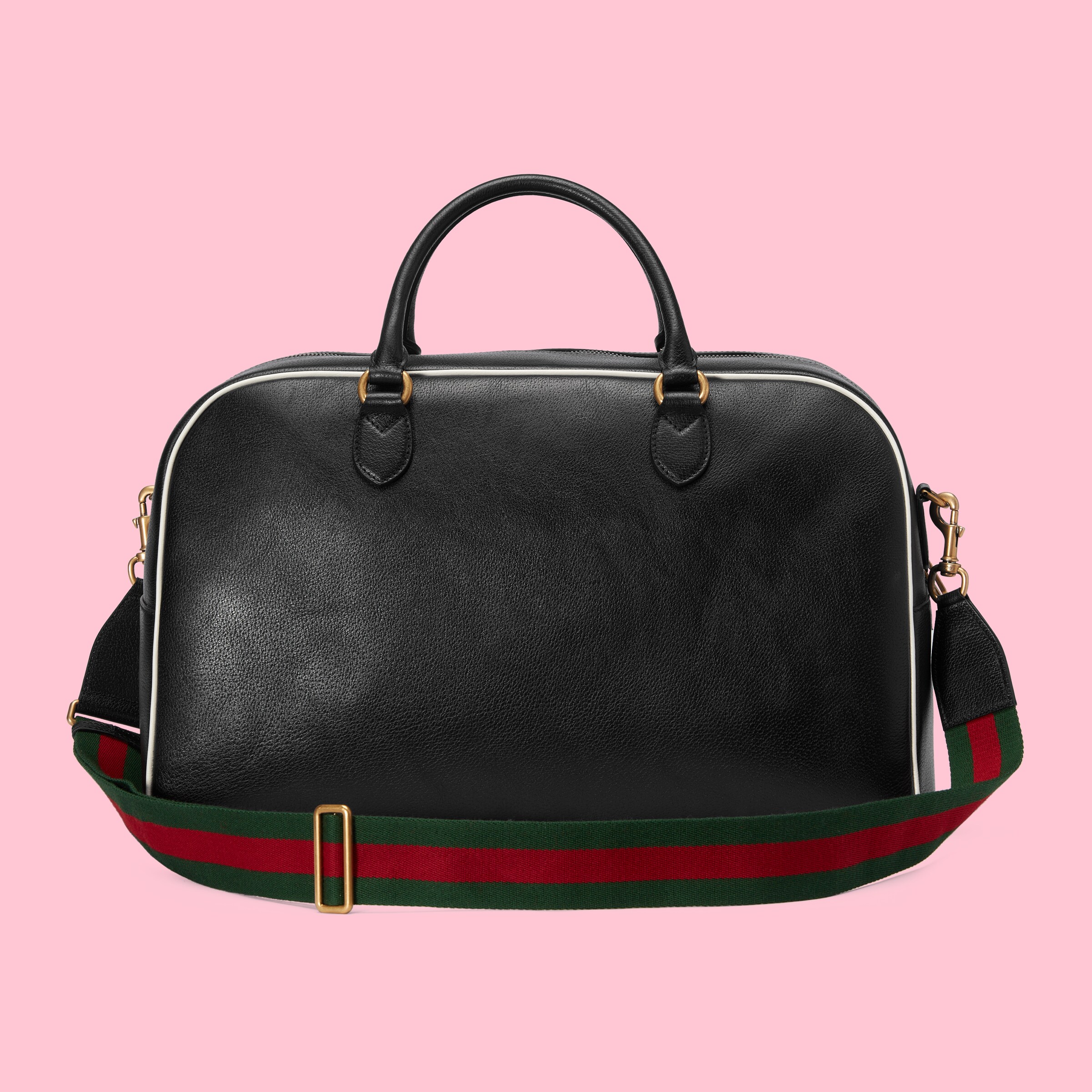 adidas x Gucci large duffle bag in black leather GUCCI® Canada