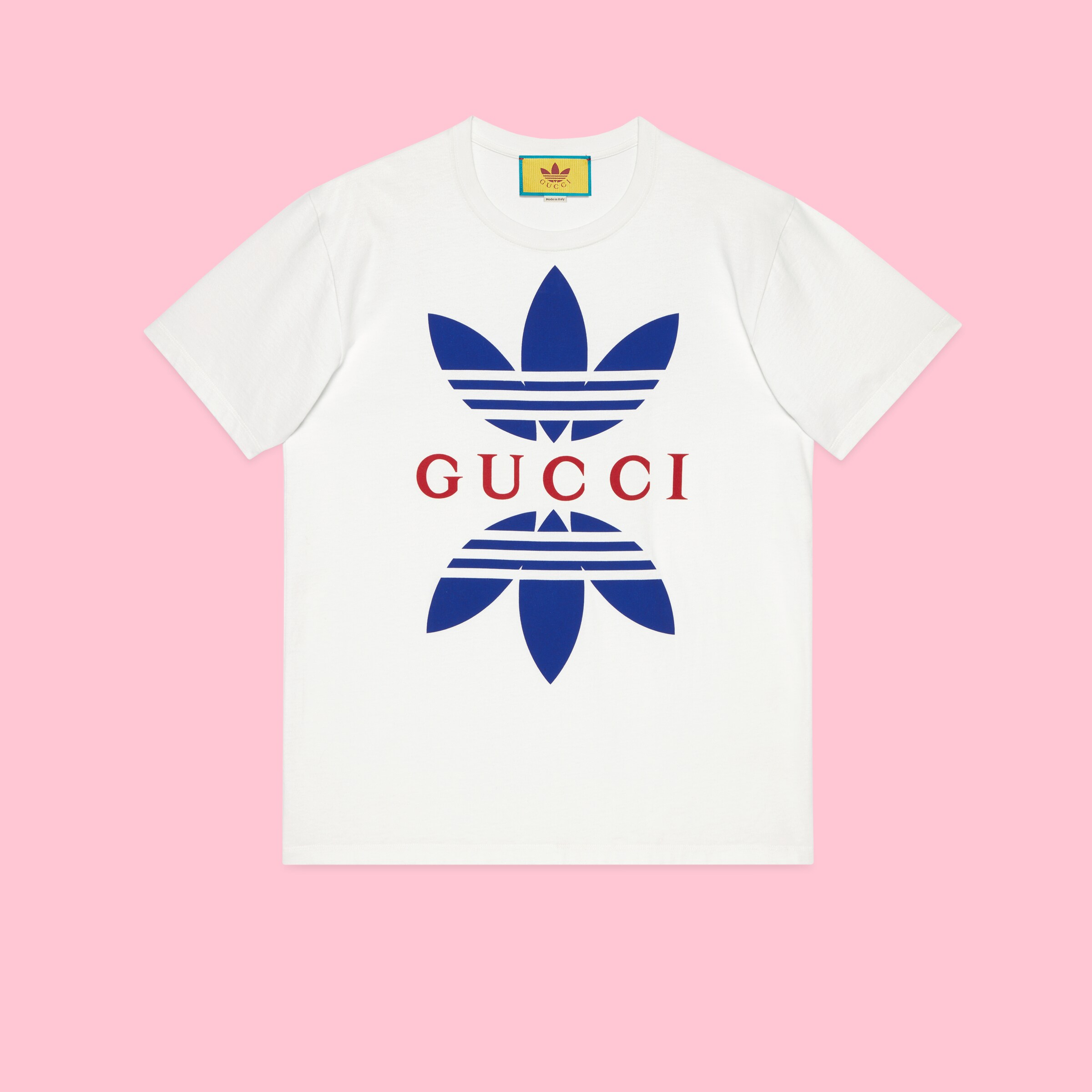 Camiseta adidas x Gucci de punto de algodón en blanco GUCCI® ES