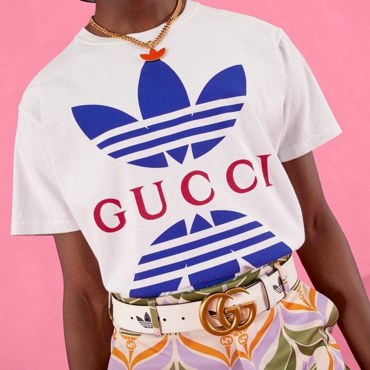 adidas x Gucci cotton jersey Tshirt in white GUCCI® 香港