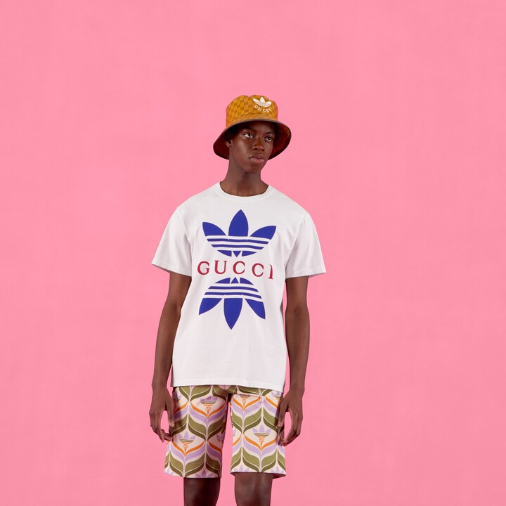 adidas x Gucci cotton jersey Tshirt in white GUCCI® 香港