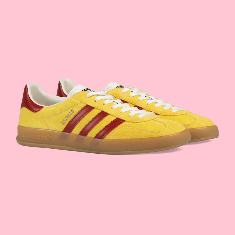 adidas x Gucci men's Gazelle sneaker in yellow velvet | GUCCI® US