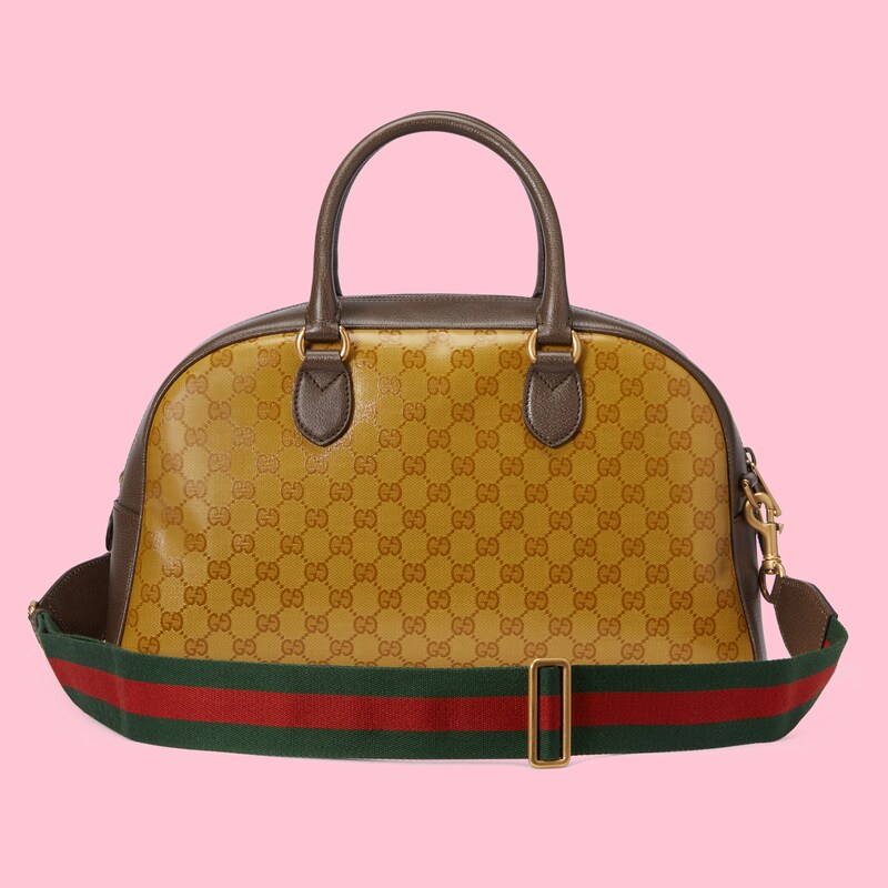 adidas x Gucci ミディアム ダッフルバッグベージュ＆ブラウン 