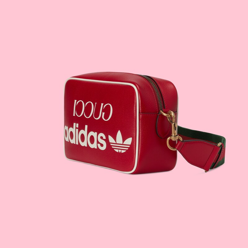 adidas x Gucci スモール ショルダーバッグレッド レザー | GUCCI® JP