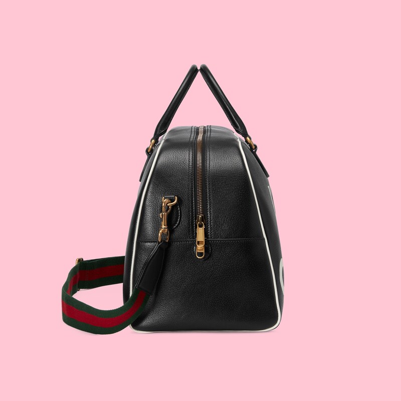 adidas x Gucci large duffle bag in black leather GUCCI® US