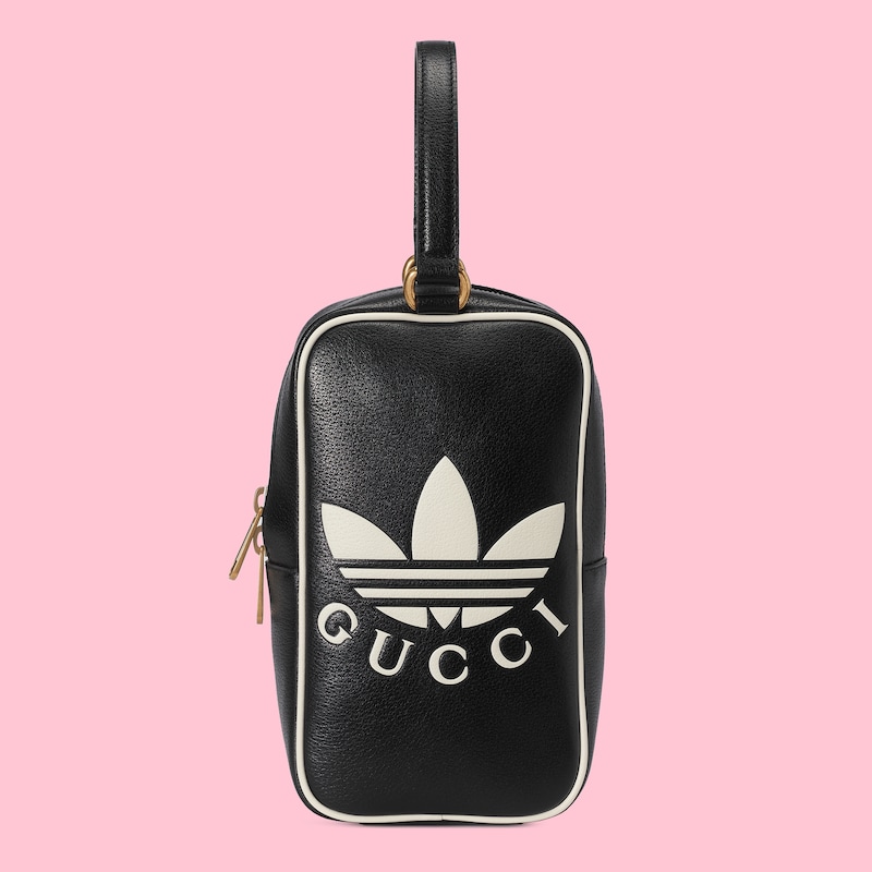 adidas x Gucci ミニ トップハンドルバッグブラック レザー | GUCCI ...