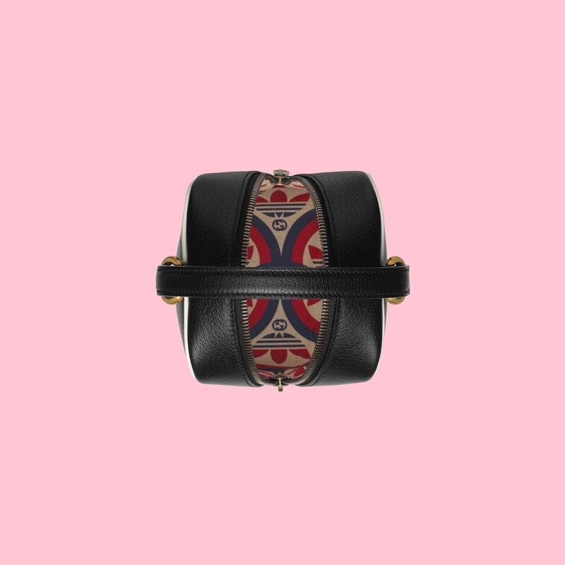 adidas x Gucci ミニ トップハンドルバッグブラック レザー | GUCCI® JP