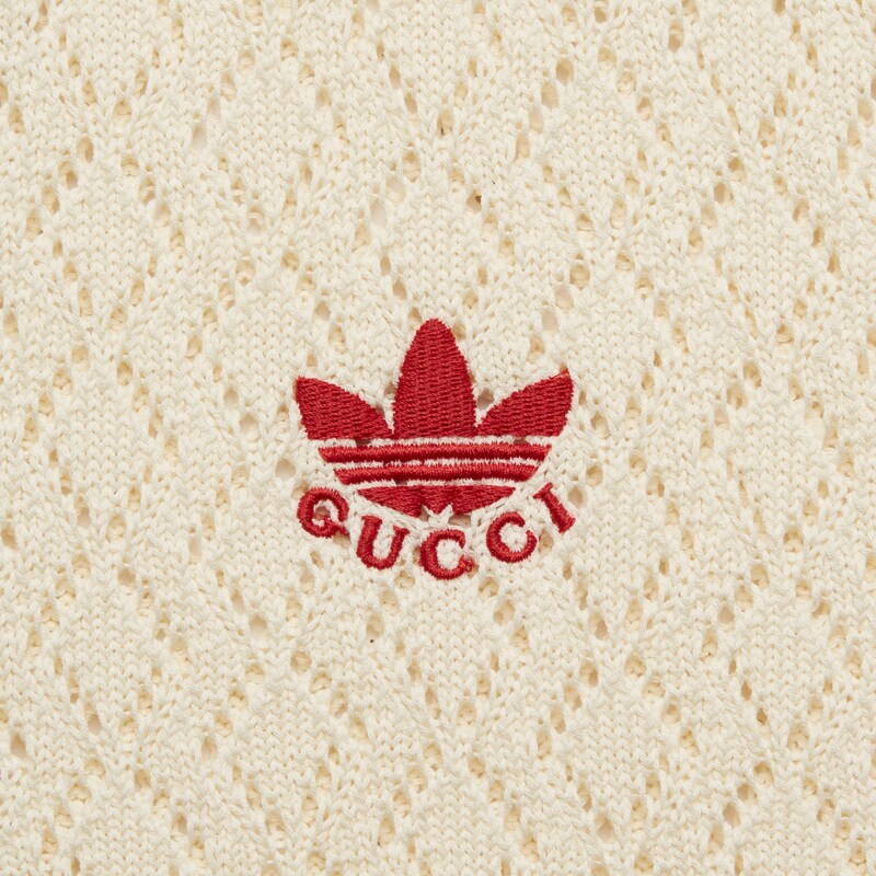 Adidas X Gucci コットン ポロトップ ホワイト Gucci Jp