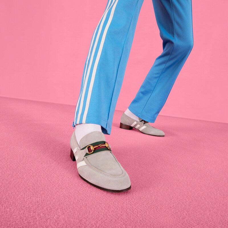 adidas x Gucci men's loafer in grey suede | GUCCI® AE