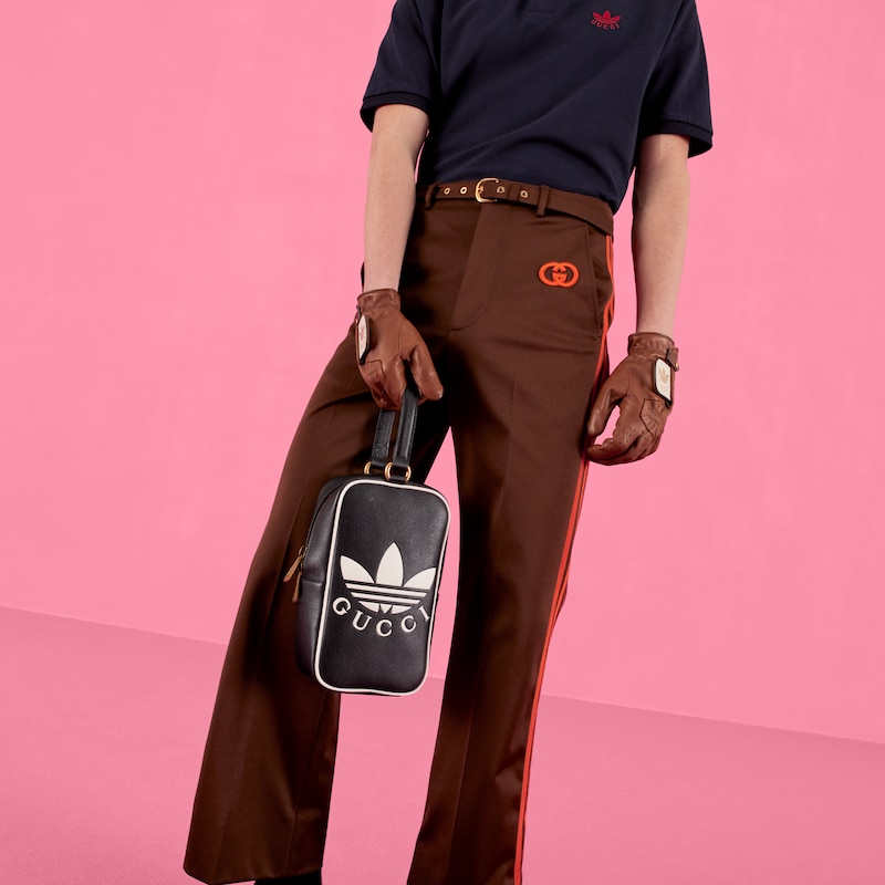 adidas x Gucci ミニ トップハンドルバッグブラック レザー | GUCCI ...