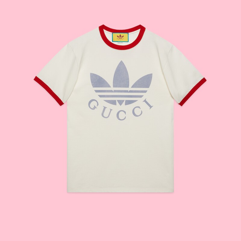 adidas x Gucci コットンジャージー Tシャツホワイト | GUCCI® JP