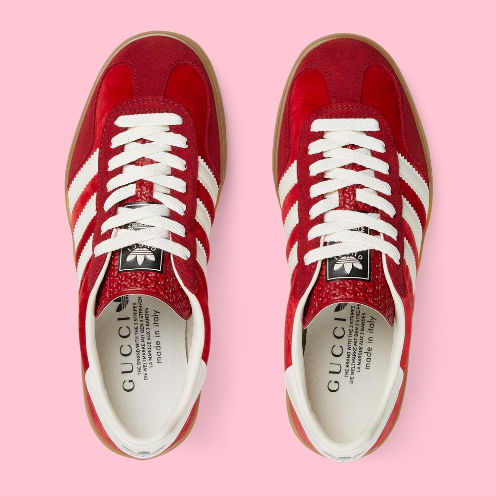 SA Â®ØºÙØªØ´Ù |âadidas x Gucci women's Gazelle sneaker in red velvet