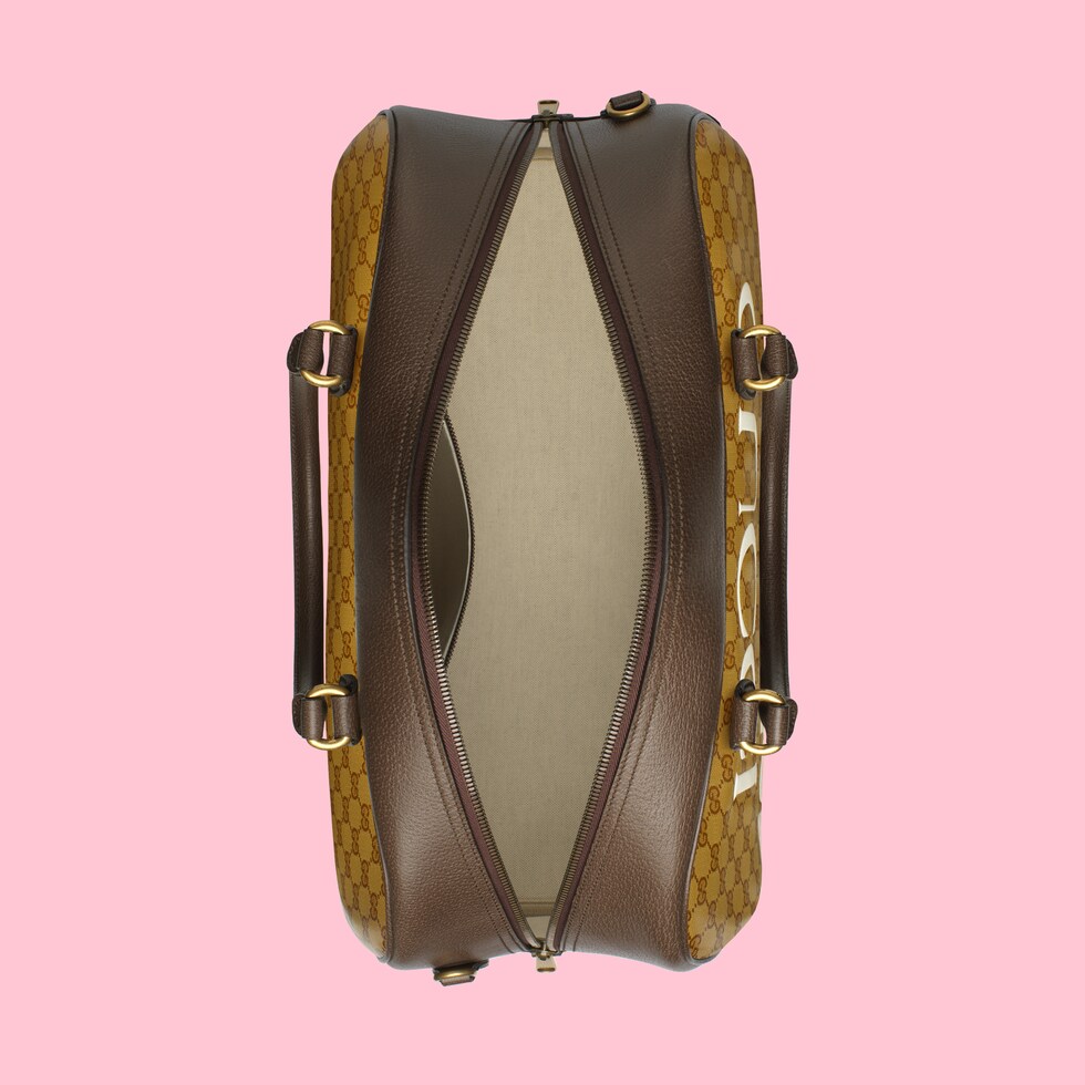 adidas x Gucci large duffle bag in beige and brown Cystal canvas