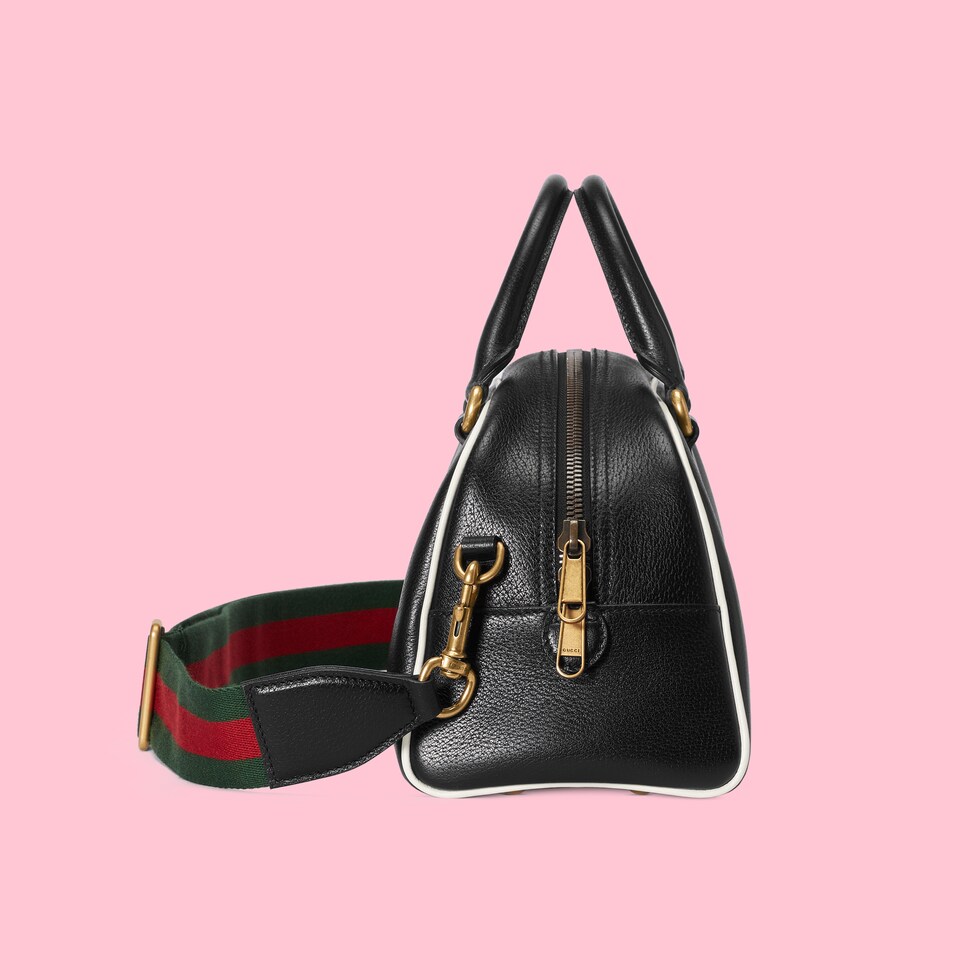 adidas x Gucci mini duffle bag in black leather GUCCI® TR