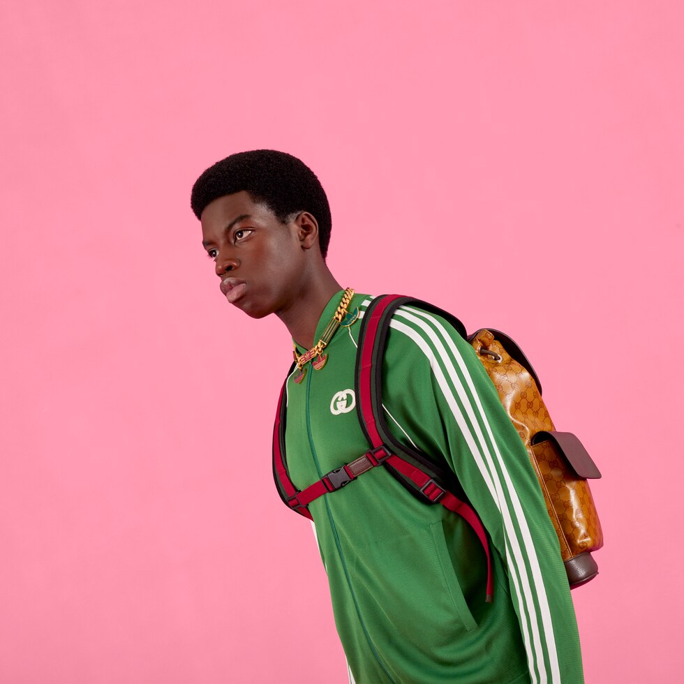 adidas x Gucci backpack in beige and brown Crystal canvas GUCCI® US