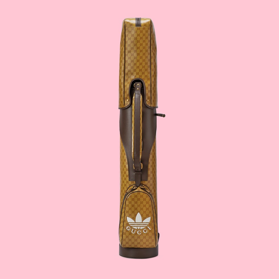adidas x Gucci golf bag in beige and brown Crystal canvas GUCCI® US