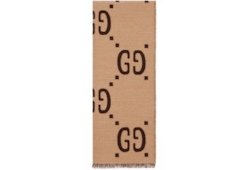 GUCCI GGジャカードウールシルク スカーフ ブラウン/ベージュ GGジャカード ウールシルク スカーフブラウン/ベージュ | GUCCI公式