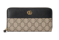 GG Marmont bi color zip around wallet in black leather and GG Supreme GUCCI Canada