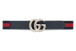 Cintura con Doppia G in pelle marrone GUCCI Italia