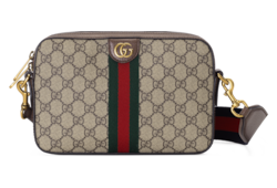 Ophidia small crossbody bag in beige and ebony GG Supreme GUCCI AE