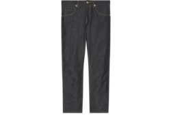 Tapered denim trousers in blue | GUCCI® 香港 
