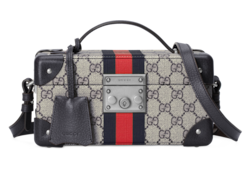 スピード配送◆送込【GUCCI】サボイ*ウォッチケース ウェブ ストライプ付き Gucci Savoyウォッチケースベージュ