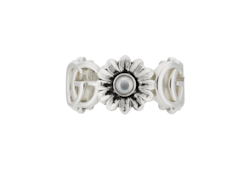 GG Marmont mother of pearl ring in 925 sterling silver